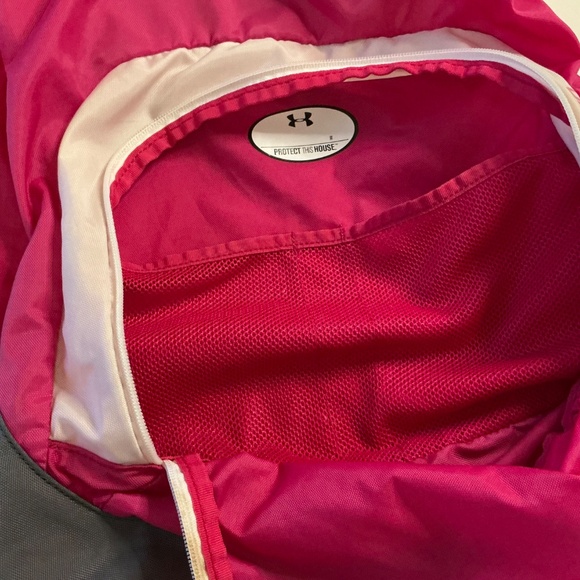 Under Armour String Bag pink grey adjustable backpack - Picture 5 of 5
